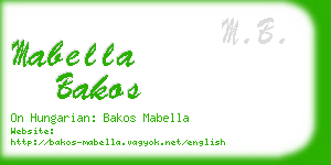 mabella bakos business card